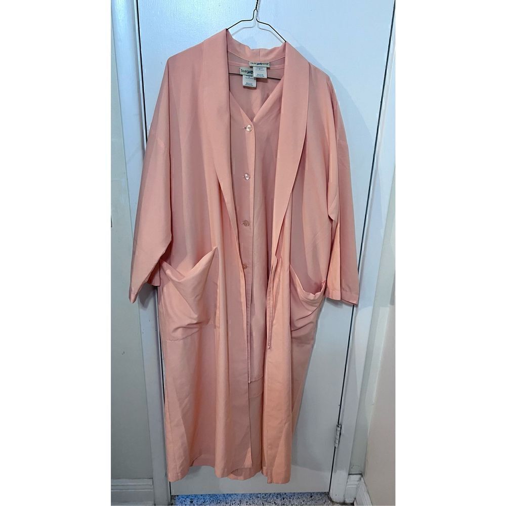 TRAVEL SMITH TWO PIECE CORRAL COLOR DRESS AND JACKET WOMENS SIZE M